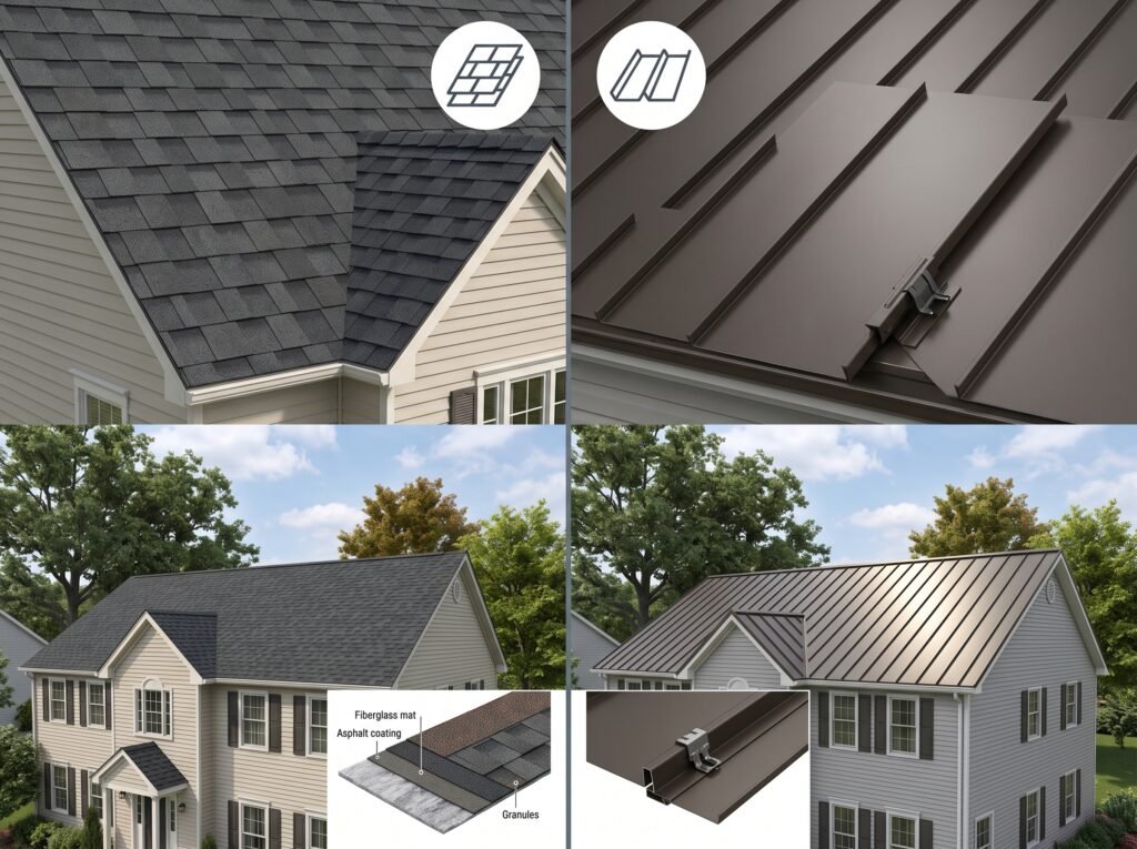 Asphalt vs. Metal Roofing for New Jersey Weather: Pros, Cons & Lifespan